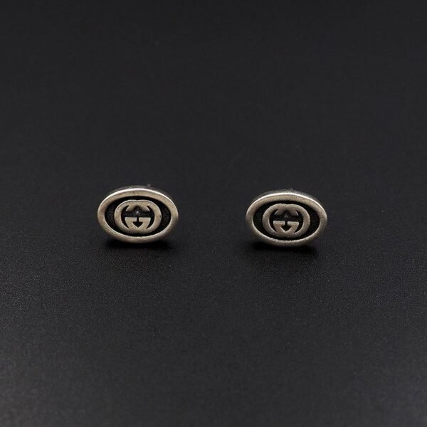 Gucci Oval GG Stud Earrings