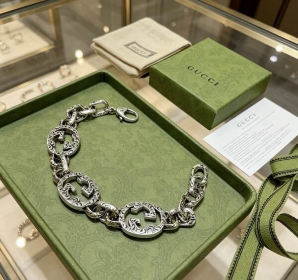 Gucci Textured GG Link Bracelet