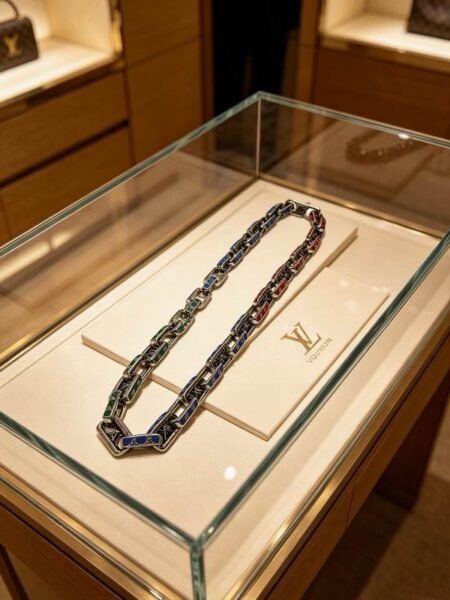 Louis Vuitton Multicolour Rectangular Link Necklace
