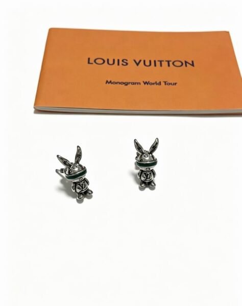 Louis Vuitton Rabbit Motif Stud Earrings