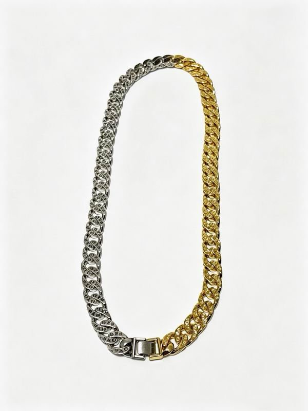 Louis Vuitton Two Tone Curb Chain Necklace
