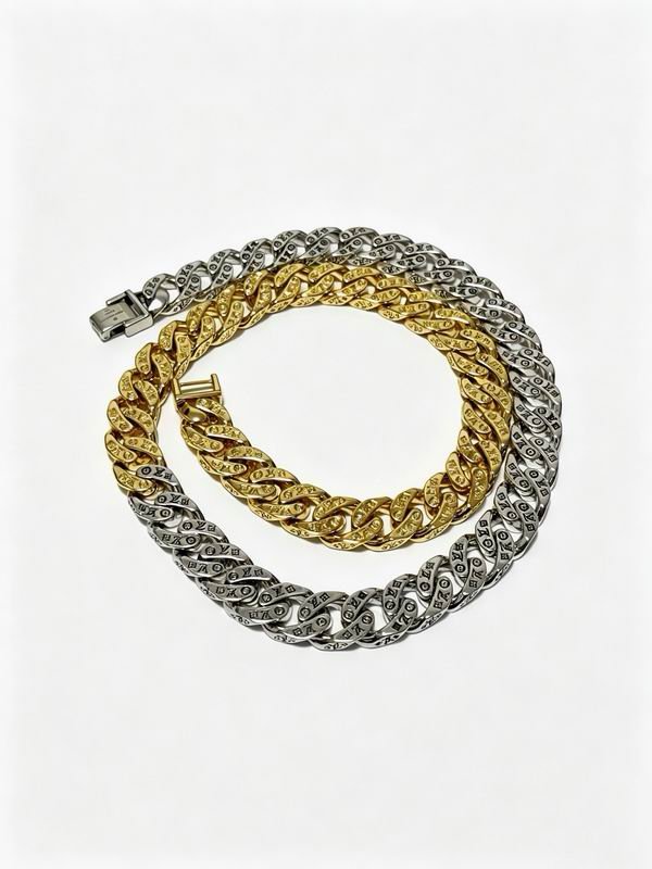 Louis Vuitton Two Tone Curb Chain Necklace