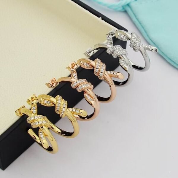 Tiffany Bold Knot Detail Hoop Earrings