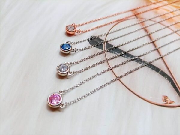 Tiffany Round Colour Accent Pendant Necklace